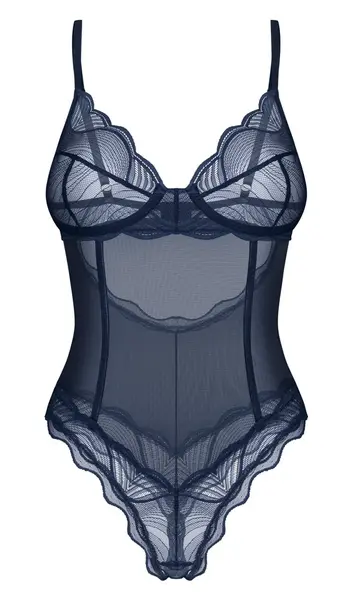 Obsessive Nightly Blue Bodysuit Lace Design XL/2XL