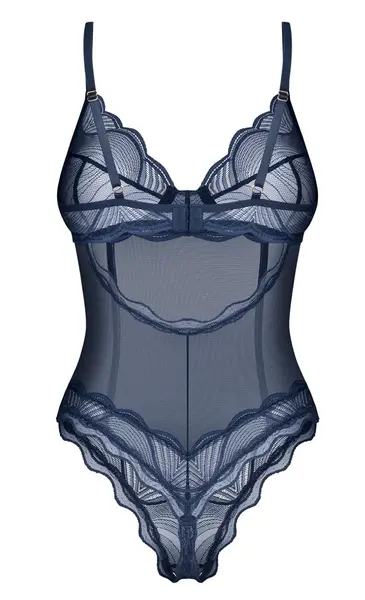 Obsessive Nightly Blue Bodysuit Lace Design XL/2XL