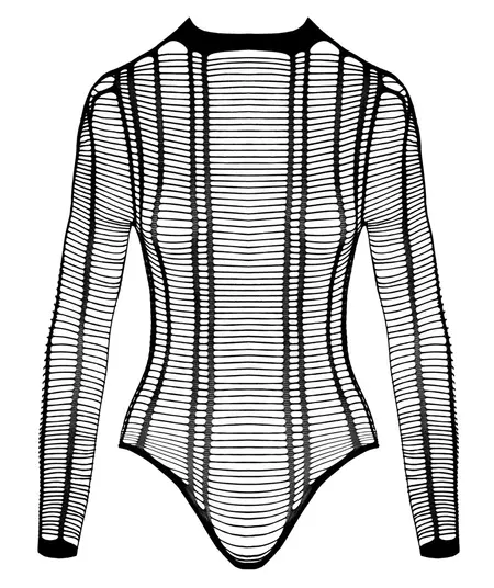 Cottelli Collection Body Fantasy S-L Seamless Strap Bodysuit Black