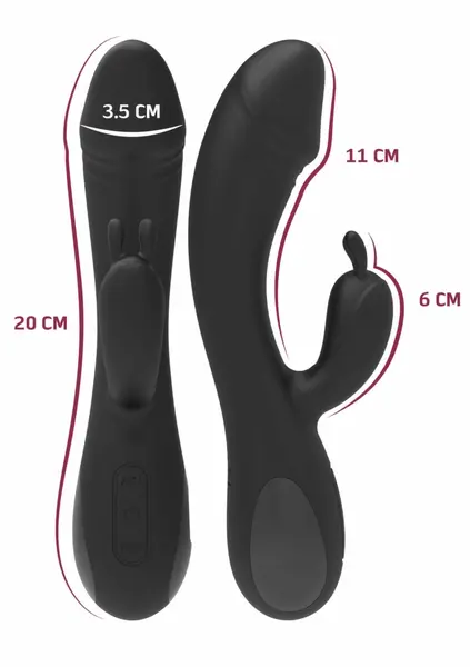 She.E.O eStim Rabbit Vibrator Dual-Action Silicone, 5 E-Stim & 10 Vibration Modes