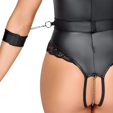 Cottelli Bondage Body L Black Matte with Removable Restraint Belt