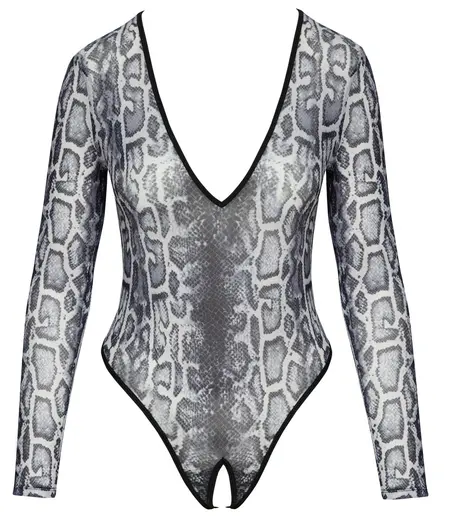 Cottelli Lingerie Body Snake XL Transparent Powernet Bodysuit