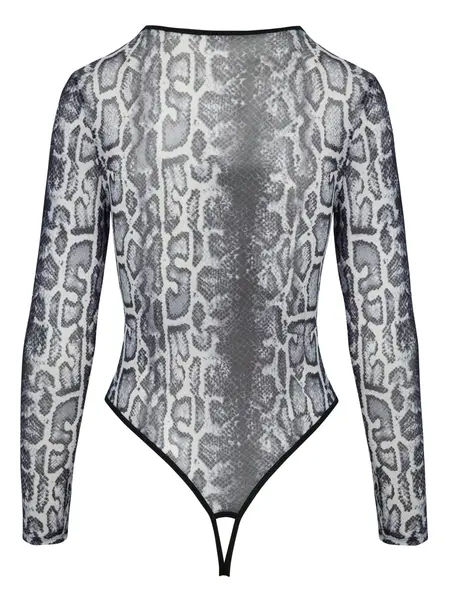 Cottelli Lingerie Body Snake L Transparent Powernet Snakeskin Look