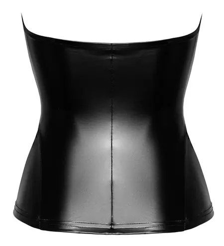 Noir Orgia Mysteria Strapless Powerwetlook Corset Black Size M