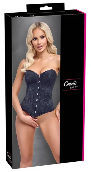 Cottelli PARTY Strapless Black Corsage XL with Full-Length Back Lacing