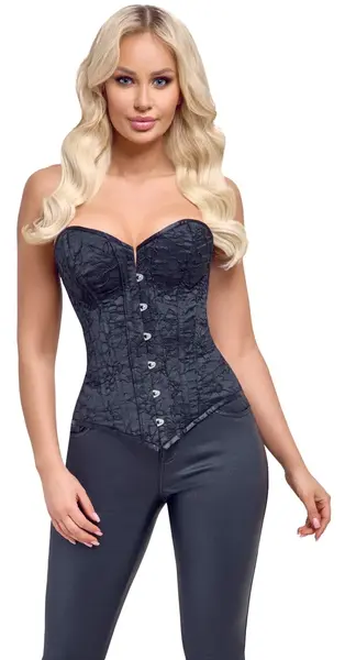 Cottelli PARTY Strapless Black Corsage XL with Full-Length Back Lacing