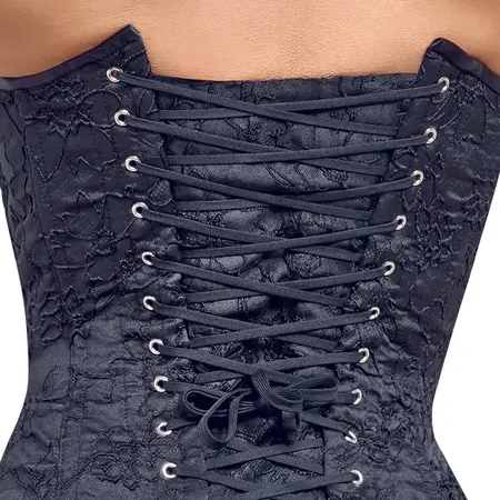 Cottelli PARTY Strapless Full Cup Corsage Black Matte L - Elegant Silhouette