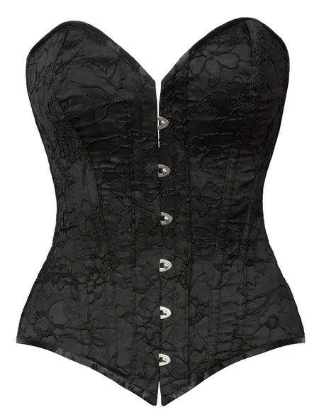 Cottelli PARTY Strapless Corsage Black Matte Fabric Size M