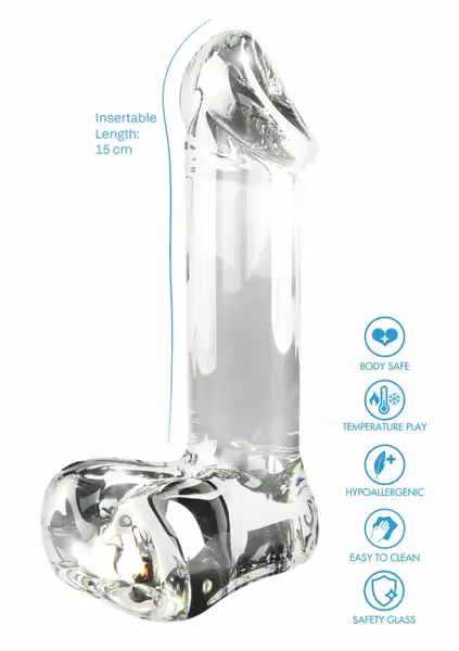 TOYJOY Glass Worxx Crystal Cock Transparent Borosilicate Glass Model