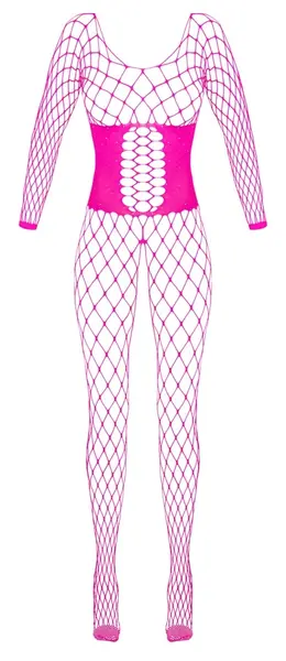 Cottelli Collection Fantasy Pink Bodystocking with Rhinestone Waist
