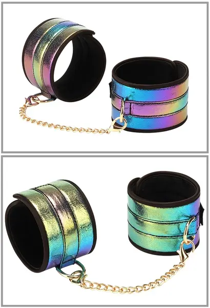 Liebe Seele Vivid Niji 8-Piece Rainbow Bondage Set, Adjustable, Glossy Finish