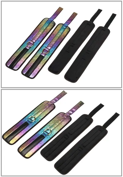 Liebe Seele Vivid Niji 8-Piece Rainbow Bondage Set, Adjustable, Glossy Finish