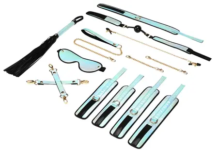 Liebe Seele Vivid Sorairo 8-Piece Bondage Set Glossy Blue Finish