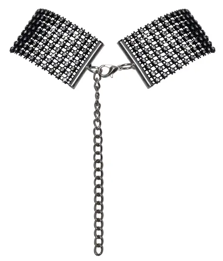 Cottelli Accessories Rhinestone Black Adjustable Choker, 36 cm + Extension