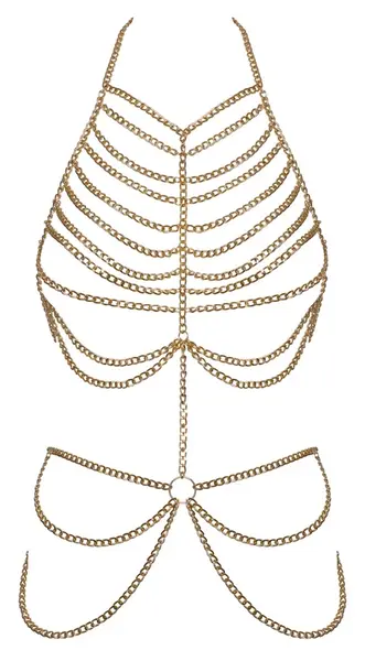 Cottelli Body Chain Gold - Adjustable Two-Piece Metallic Accessory
