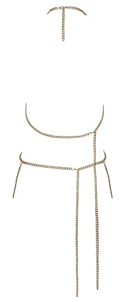 Cottelli Body Chain Gold - Adjustable Two-Piece Metallic Accessory