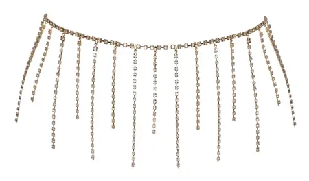 Cottelli Accessories Gold Bikini Chain with Rhinestone Accents, Adjustable