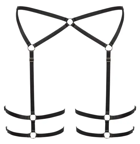 Cottelli Lingerie Adjustable Suspender Belt Black S/M