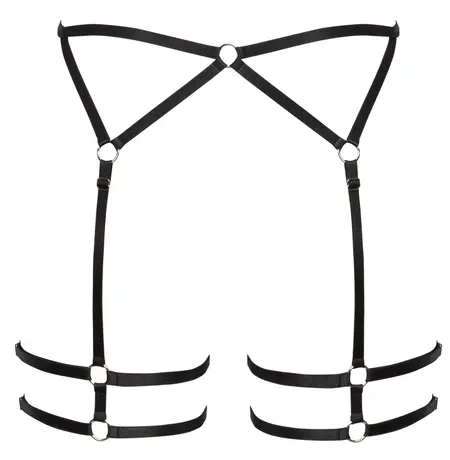 Cottelli Lingerie Adjustable Suspender Belt Black S/M