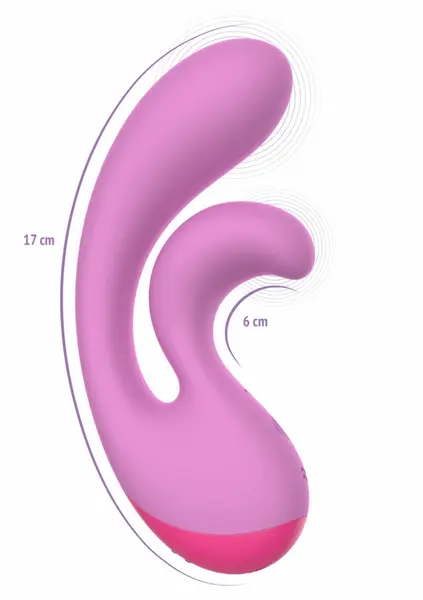 Untamed Rabbit Vibrator Dual Motor Waterproof Pink 10 Modes