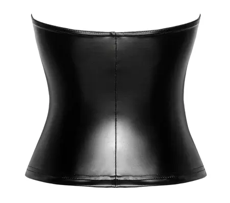 Noir Handmade Orgia Exclusive Corset Top S Black Wet Look Adjustable Straps