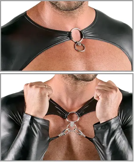Svenjoyment Bondage Set S - 3-Piece Matte Black Stretch Kit with Rings