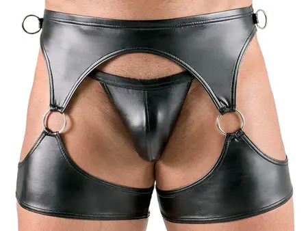 Svenjoyment Bondage Set S - 3-Piece Matte Black Stretch Kit with Rings