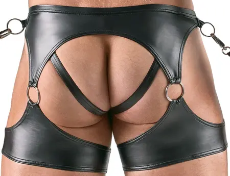 Svenjoyment Bondage Set S - 3-Piece Matte Black Stretch Kit with Rings