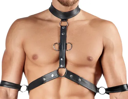 Svenjoyment Bondage Powernet Harness Set with Shorts & Restraints L