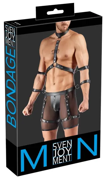 Svenjoyment Bondage Powernet Harness Set with Adjustable Straps S