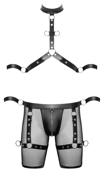 Svenjoyment Bondage Powernet Harness Set with Adjustable Straps S