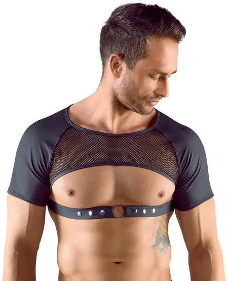 Svenjoyment Crop Top XL Matte Look with Mesh Panel and Adjustable Strap