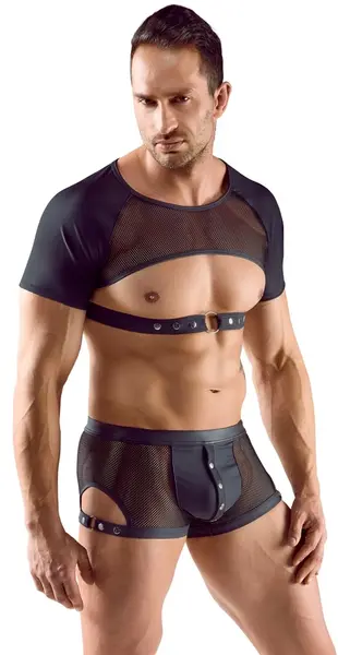 Svenjoyment Crop Top XL Matte Look with Mesh Panel and Adjustable Strap