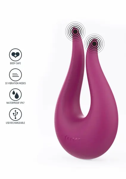 Xocoon Soft Flame Multi-Mode Silicone Stimulator, Waterproof, USB