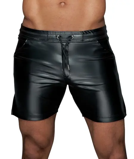 Noir Handmade Powerwetlook Men's Shorts M - Stretch Fit & Pockets