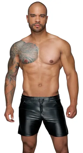 Noir Handmade Powerwetlook Men's Shorts M - Stretch Fit & Pockets