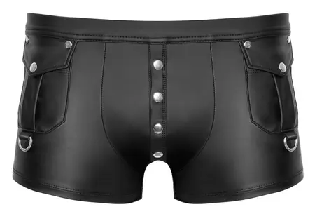 NEK Men's Matte Black Fitted Pants with D-Ring Accents Size L