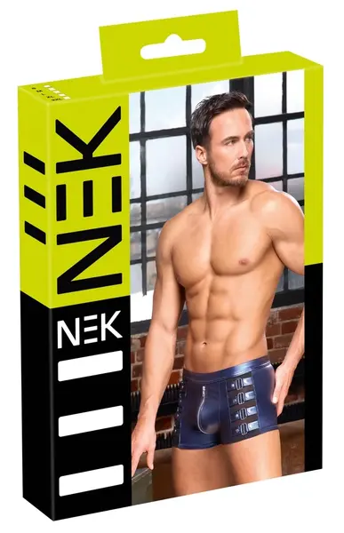 NEK M. Pants M Metallic Blue Design with Studded Details