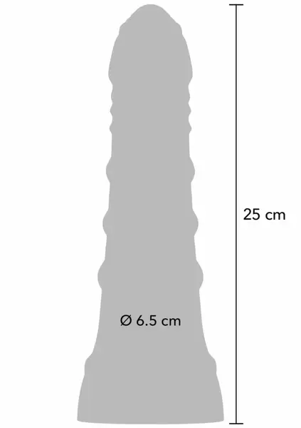 HIDDEN DESIRE INFERNO Big Boys PVC Model 25.5 cm Curved Black