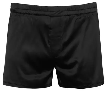Svenjoyment Satin Black Men's Boxers S - Comfort Fit, Elastic Waist
