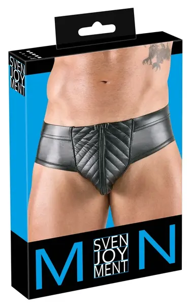 Svenjoyment Men's Briefs Open Back M Matte Black Stretch Material