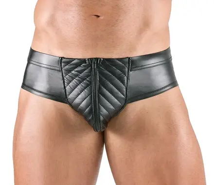 Svenjoyment Men's Shiny Open-Back Briefs S Black Comfort Fit