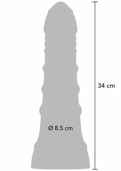 HIDDEN DESIRE Big Boys PVC Model 34 cm - Curved Intimate Device