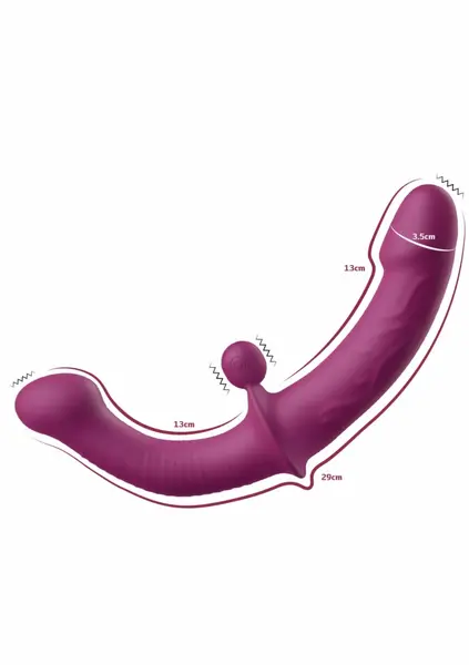 She.E.O Dual-Sided G-Spot Couples Vibrator Remote Silicone Pink