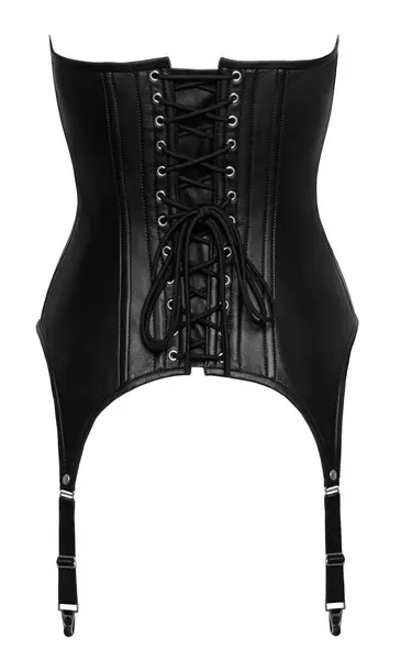 ZADO Leather Corset 2XL - Soft Lambskin, Adjustable Straps, Black