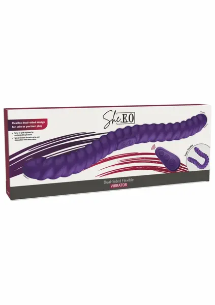 She.E.O Dual-Sided Flexible Vibrator Spiral Texture USB Waterproof