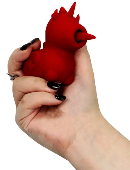 Unihorn Blaze Diablo Tongue-Motion Silicone Intimate Device 9cm Red