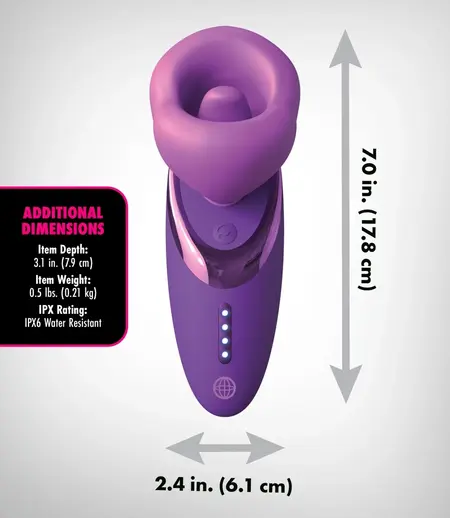 Fantasy For Her Pleasure Sucker Intimate Device Purple 17.8cm