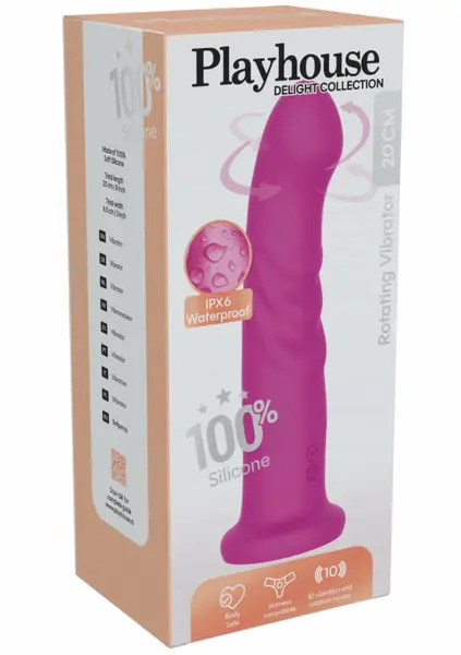 Playhouse Rotating Vibrator Silicone Intimate Device Waterproof USB