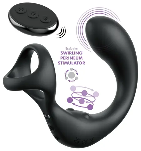 Anal Fantasy Elite Ass-Gasm Taint-Alizer Black Intimate System 14cm